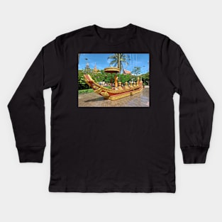 Wat Preah Prom Rath, Siem Reap, Cambodia Kids Long Sleeve T-Shirt